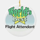 Der beste Flugbegleiter der Welt Keramikornament (Hinten)