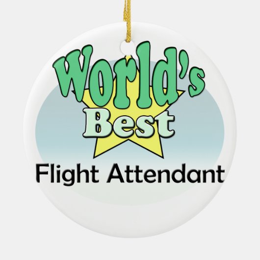 Der beste Flugbegleiter der Welt Keramikornament (Hinten)