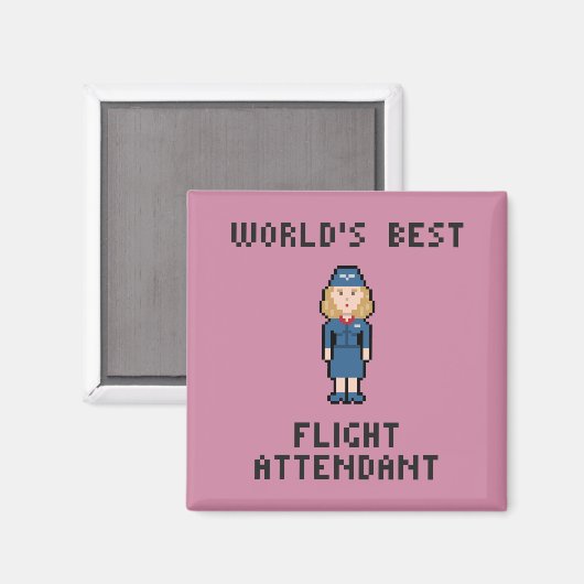 Der beste Flugbegleiter der Welt Magnet (Vorderseite/Rückseite)