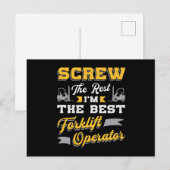 Der beste Forklift Operator Driver Warehouse Postkarte (Vorne/Hinten)