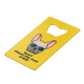 Der beste Franzose-Vater-Vatertag Geldbeutel Flaschenöffner (Vorderseite Schrägansicht)