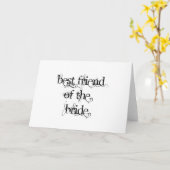 Der beste Freund der Braut Karte (Gelbe Blume)