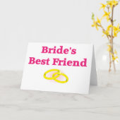 Der beste Freund der Braut Karte (Gelbe Blume)