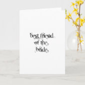 Der beste Freund der Braut Karte (Gelbe Blume)