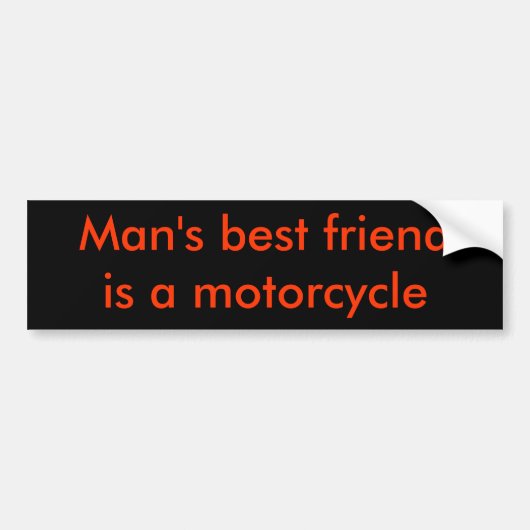 Der beste Freund des Mannes ist ein Motorrad Autoaufkleber (Vorne)