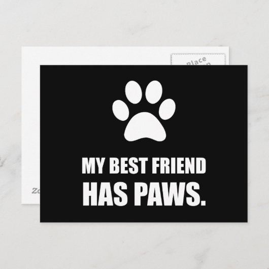 Der beste Freund hat einen Pads Pet-Lüfter Postkarte (Vorne/Hinten)