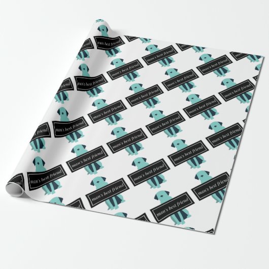 Der beste Freund-Hund des Mannes Geschenkpapier (Ungerollt)