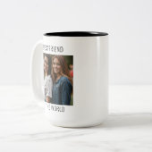 Der beste Freund im Foto der Welt Zweifarbige Tasse (Vorderseite Links)