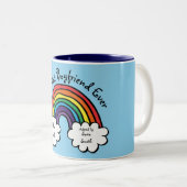 Der beste Freund je Rainbow Zweifarbige Tasse (VorderseiteRechts)