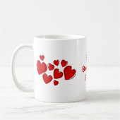 Der beste Freund je! Red Sketchy Hearts Tasse (Links)