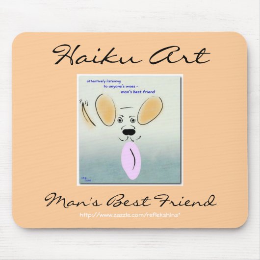 Der beste Freund Mousepad des Haiku-Kunst-Mannes (Vorne)