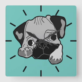 Der beste Freund Quadratische Wanduhr