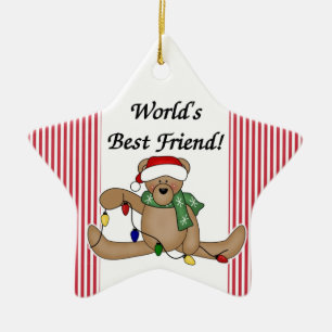 Der beste Freund-Verzierung der Teddybär-Welt Keramikornament