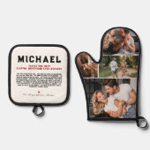 Der beste Freund von Flippin je | 4 FOTO Ofenhandschuh & Topflappen-Set (Vorderseite)