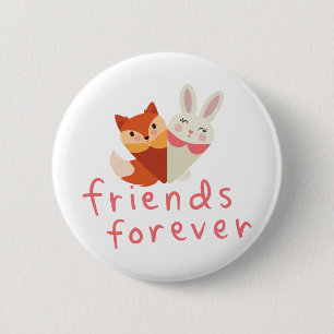 Der beste Freund von Fox und Rabbit Button