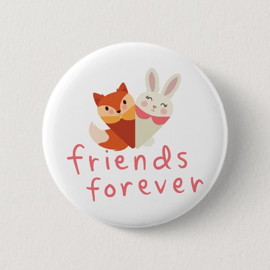 Der beste Freund von Fox und Rabbit Button (Vorderseite)