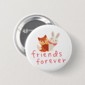 Der beste Freund von Fox und Rabbit Button (Vorne & Hinten)
