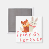 Der beste Freund von Fox und Rabbit Magnet (Vorderseite/Rückseite)