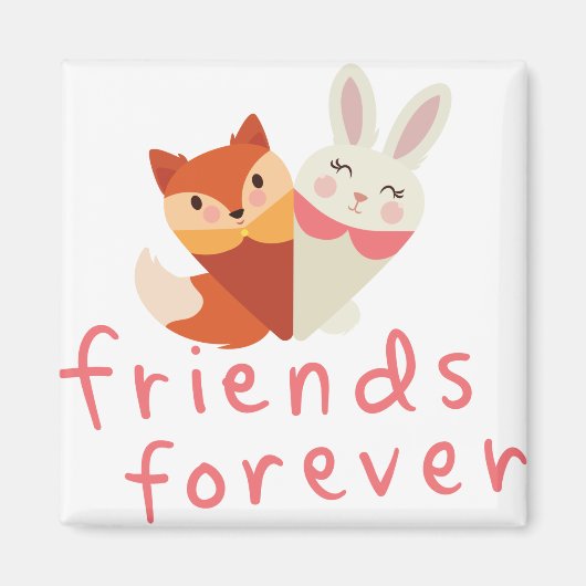 Der beste Freund von Fox und Rabbit Magnet (Vorne)