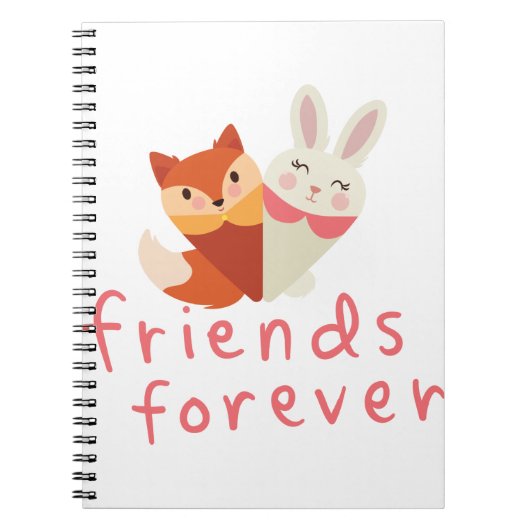 Der beste Freund von Fox und Rabbit Notizblock (Vorderseite)