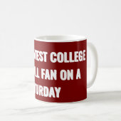 Der Beste Fußballfan der Uni am Samstag Kaffeetasse (VorderseiteRechts)