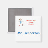 Der beste Fußballtrainer der Welt Magnet (Vorderseite/Rückseite)