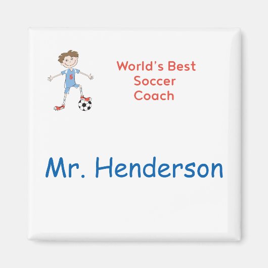 Der beste Fußballtrainer der Welt Magnet (Vorne)