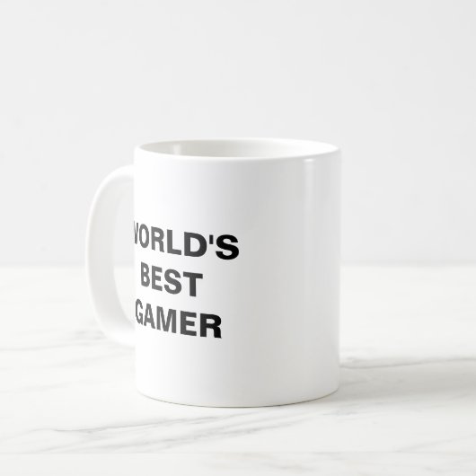 Der beste Gamer der Welt Kaffeetasse (Vorderseite Links)