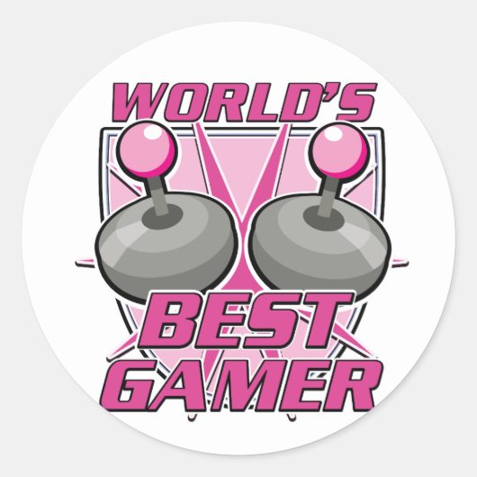 Der beste Gamer der Welt Runder Aufkleber (Vorderseite)
