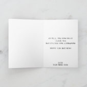 Der beste Geburtstag der Großvateruhr Dankeskarte (Innenseite)