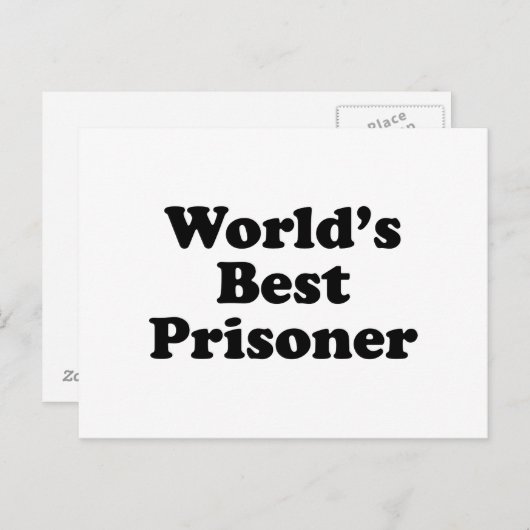 Der beste Gefangene der Welt Postkarte (Vorne/Hinten)