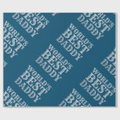 Der beste Glitzer des Vaters in der Silver World Geschenkpapier (Flach)