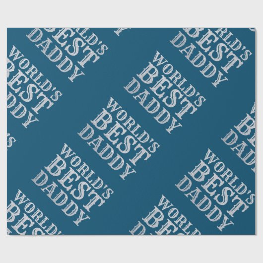 Der beste Glitzer des Vaters in der Silver World Geschenkpapier (Flach)