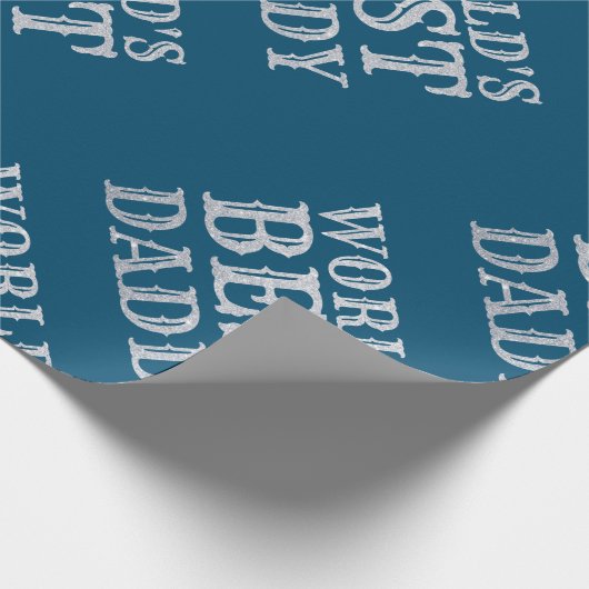 Der beste Glitzer des Vaters in der Silver World Geschenkpapier (Ecke)