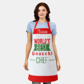 Der beste Gnocchi-Koch der Welt - personalisierte Schürze (Getragen)