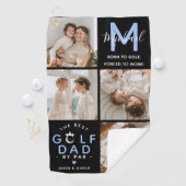 Der beste Golf Vater für Par Monogram 4 FotoCollag Golfhandtuch (Insitu)