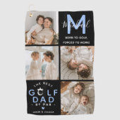 Der beste Golf Vater für Par Monogram 4 FotoCollag Golfhandtuch (Vorderseite)