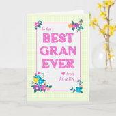 Der beste Gran Day von jeder Mutter aus der ganzen Karte (Gelbe Blume)