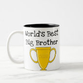 Der beste große Bruder der Meister-Welt Zweifarbige Tasse (Links)