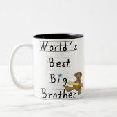 Der beste große Bruder der Welt Zweifarbige Tasse (Links)