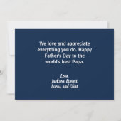 Der beste Großvater der Welt | Vatertag Karte (Rückseite)