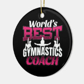 Der beste Gymnastiktrainer der Welt Keramik Ornament (Links)