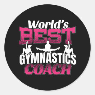 Der beste Gymnastiktrainer der Welt Runder Aufkleber