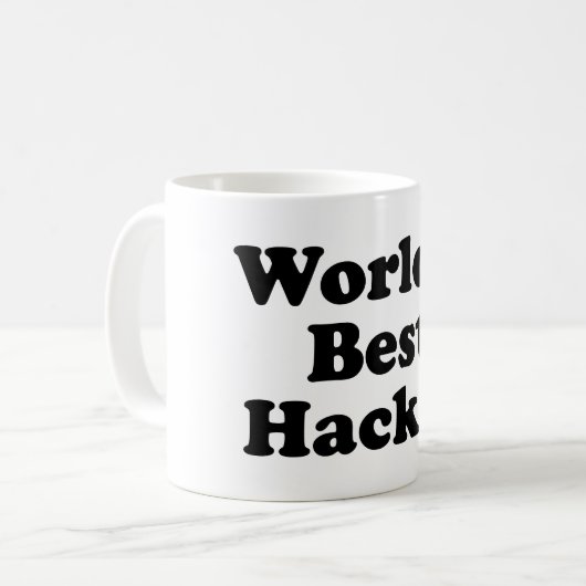 Der beste Hacker der Welt Kaffeetasse (Vorderseite Links)