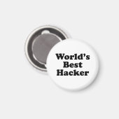 Der beste Hacker der Welt Magnet (Vorderseite/Rückseite)
