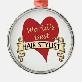 Der beste Hairstylist der Welt Ornament Aus Metall