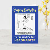 Der beste Headmaster des Wortes - Happy Birthday Karte (Gelbe Blume)