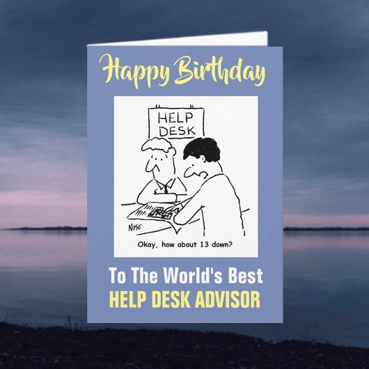 Der beste Helpdesk-Berater der Welt - Happy Birthd Karte