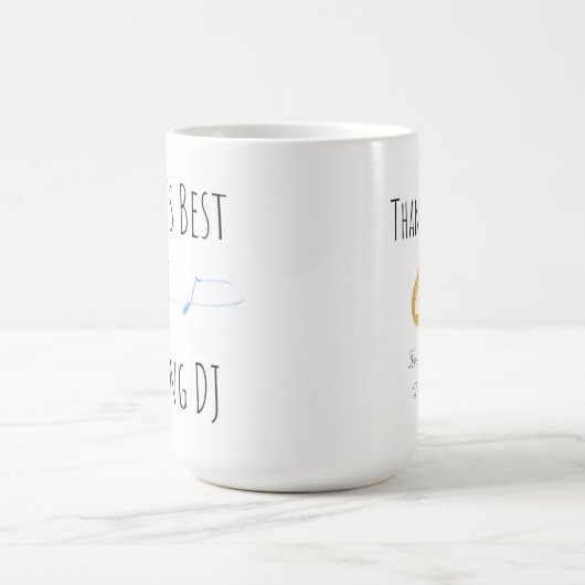 Der beste HochzeitdJ der Welt - Danke, dass du Cof Kaffeetasse (Mittel)