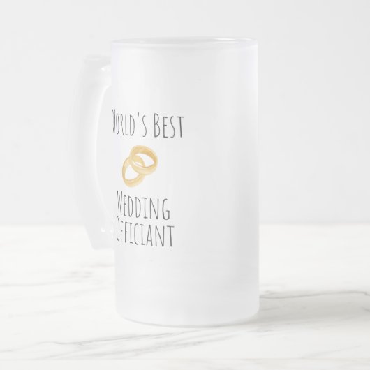 Der beste Hochzeitsbeamte der Welt - Danke, Gesche Mattglas Bierglas (Vorderseite Links)